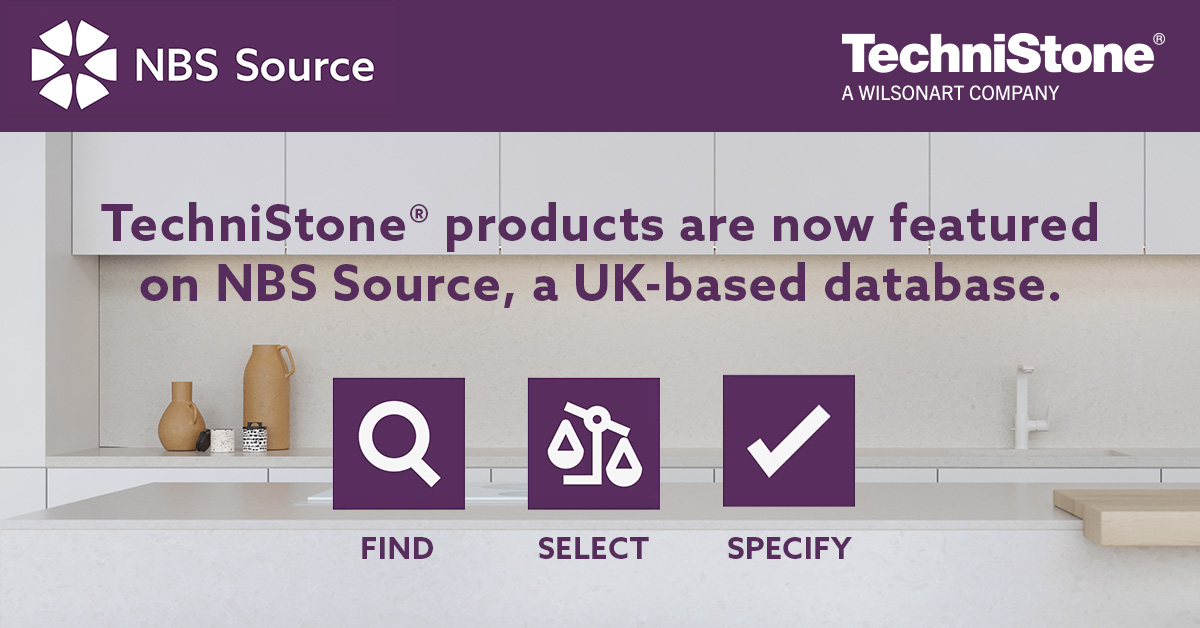 TechniStone® products are now featured on NBS Source, a UK-based database.